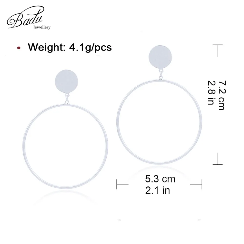 Badu Geometric Big Round Circle Earrings For Women Gold Color Punk Statement Fashion Large Hollow Drop Earrings Jewelry
Badu Geometric Big Round Circle Earrings For Women Gold Color Punk Statement Fashion Large Hollow Drop Earrings Jewelry