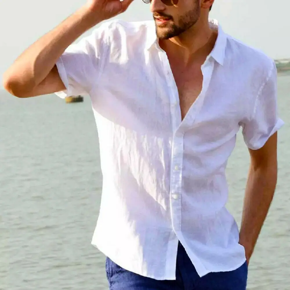 2019 Men clothes Summer Cotton Linen Short Sleeve Mens Shirt Plus Size Casual Men S-3XL Loose Button Down Dress Shirts Tops
2019 Men clothes Summer Cotton Linen Short Sleeve Mens Shirt Plus Size Casual Men S-3XL Loose Button Down Dress Shirts Tops