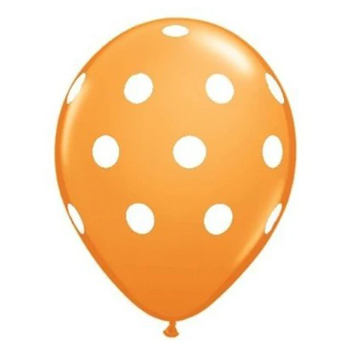 20 pc 12" Polka Dot Latex Balloon Happy Birthday Baby Shower Wedding Bridal Spot (orange/white) | Дом и сад
