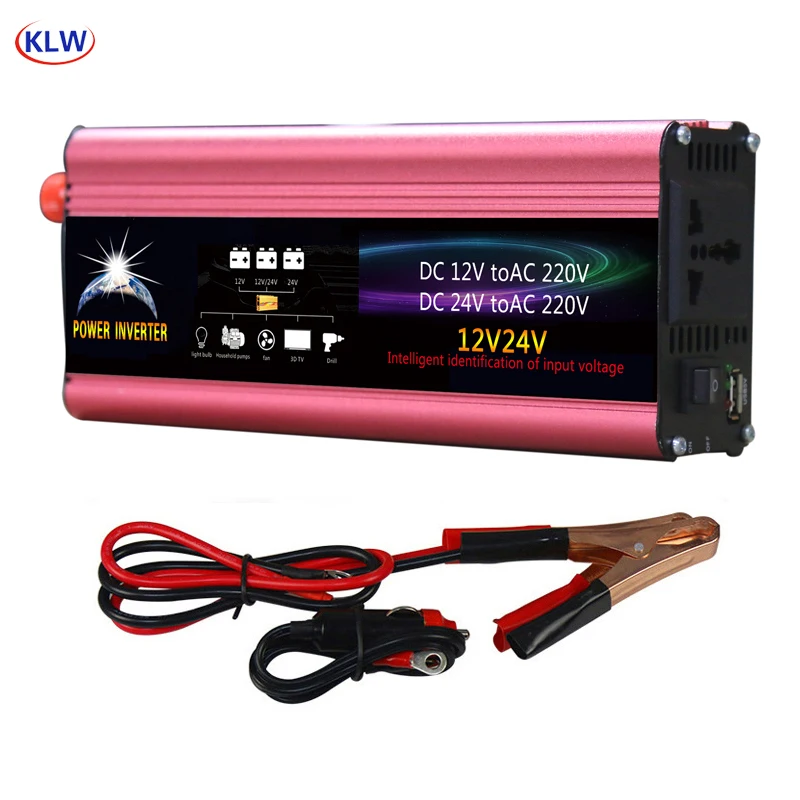 Universial 1500W DC 12V 24V to AC 220V Portable Car Power Inverter Charger Converter Adapter solar power Modified Sine Wave
Universial 1500W DC 12V 24V to AC 220V Portable Car Power Inverter Charger Converter Adapter solar power Modified Sine Wave