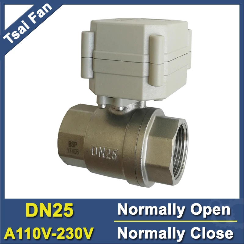 TF25-S2-C SS304 DN25 BSP/NPT 1'' Normally Open Normally Close Valve AC110V-230V Metal Gear Can Instead Of Solenoid Valve
TF25-S2-C SS304 DN25 BSP/NPT 1'' Normally Open Normally Close Valve AC110V-230V Metal Gear Can Instead Of Solenoid Valve