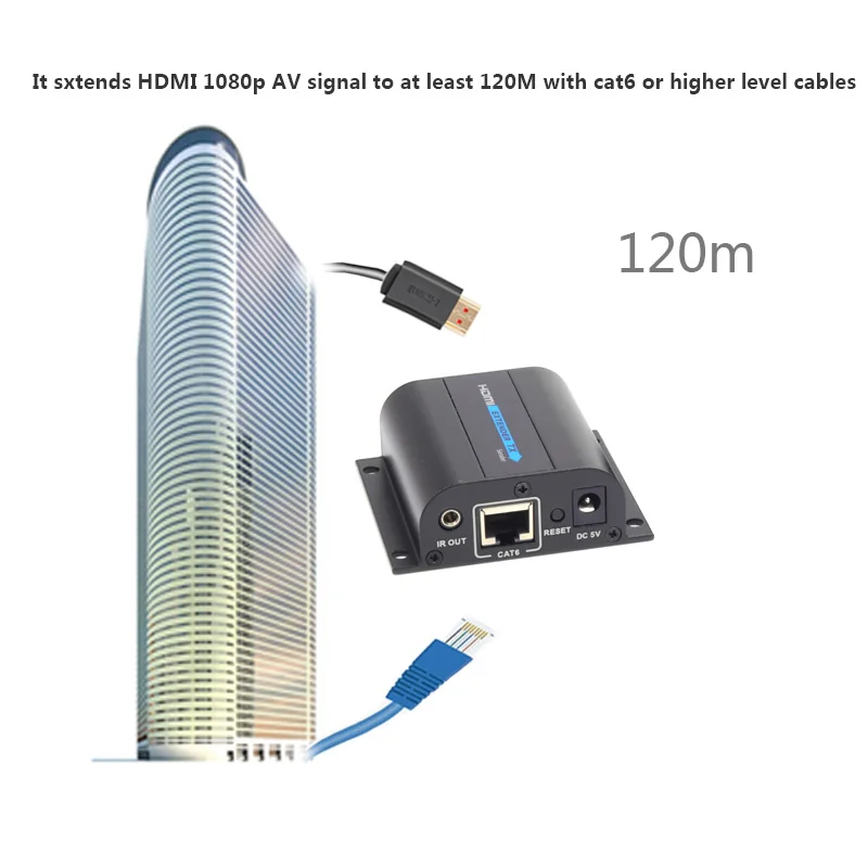 LKV373A 4.0V HDMI extender,on cat5e / 6 cable can reach up to 120 meters