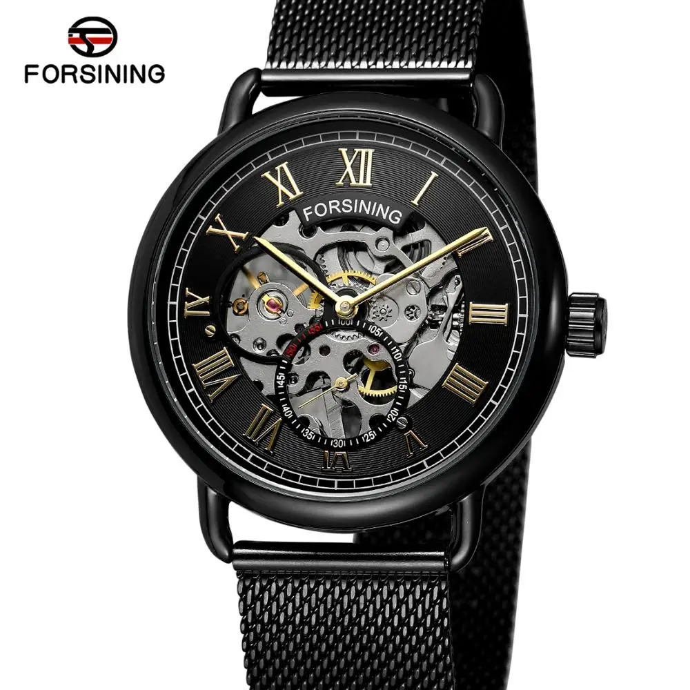 Forsining Men Mechanical Wristwatches Self-Winding Automatic Men's Watches Mesh Band Stainless Steel Skeleton Watch Gifts 2019
Forsining Men Mechanical Wristwatches Self-Winding Automatic Men's Watches Mesh Band Stainless Steel Skeleton Watch Gifts 2019