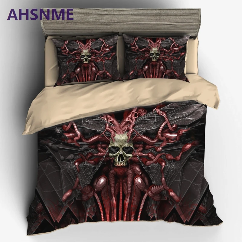 AHSNME Horror Worm Maggot Skull Bedding set Luxury United States Australia Europe Size Cover Set super soft 3D Printed bed S
AHSNME Horror Worm Maggot Skull Bedding set Luxury United States Australia Europe Size Cover Set super soft 3D Printed bed S