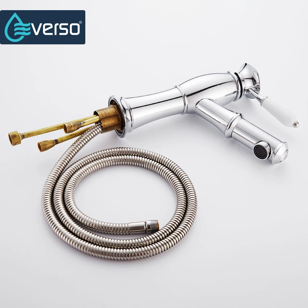 Ceramic Pull Out Bathroom Basin Sink Faucet Single Handle Hot and Cold Water Crane Vessel Sink Mixer Tap
Ceramic Pull Out Bathroom Basin Sink Faucet Single Handle Hot and Cold Water Crane Vessel Sink Mixer Tap