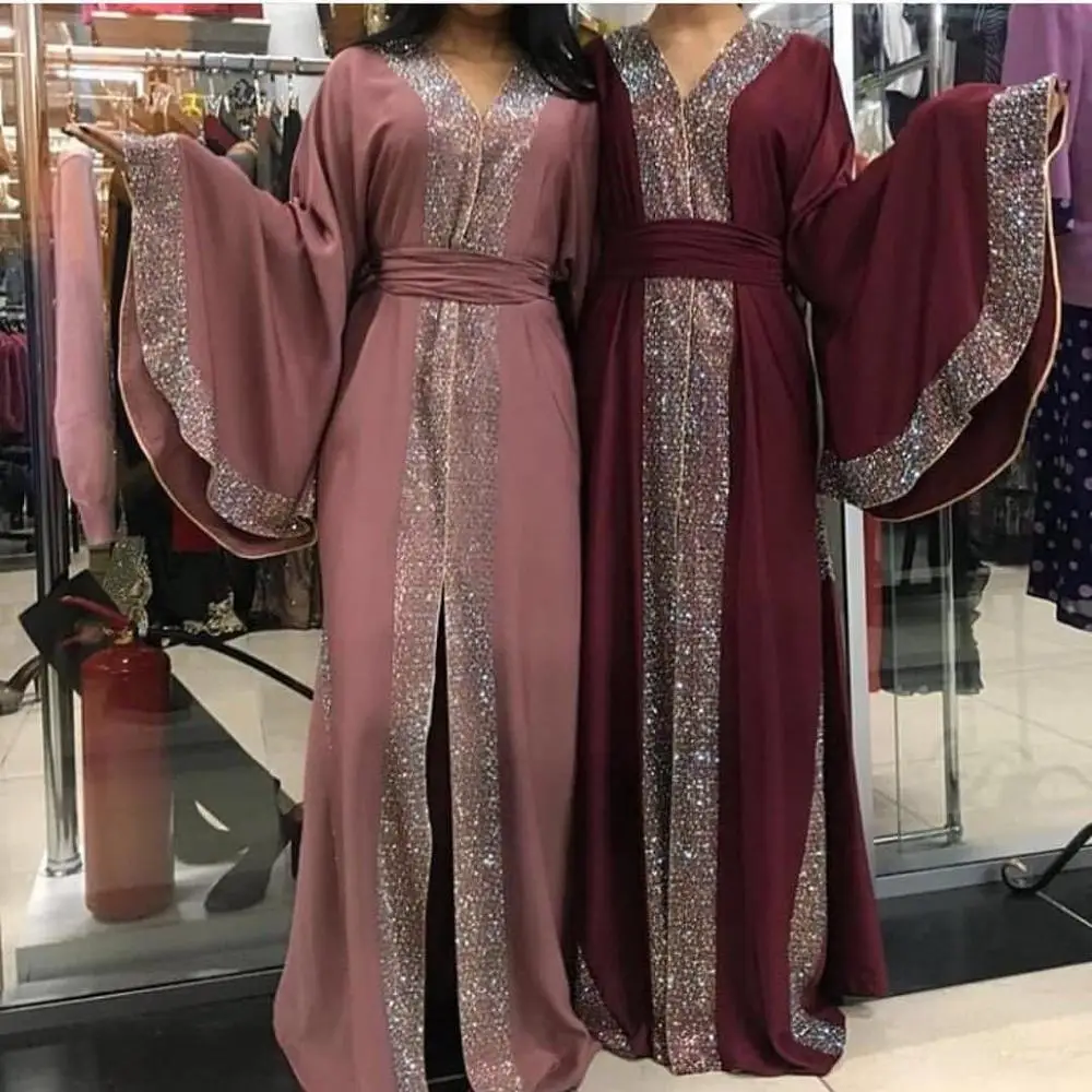Luxury Femme Kimono Kaftan Handstudded Robe Dubai Islam Hijab Muslim Dress Abaya Caftan Marocain Qatar Oman Turkey Clothing
Luxury Femme Kimono Kaftan Handstudded Robe Dubai Islam Hijab Muslim Dress Abaya Caftan Marocain Qatar Oman Turkey Clothing