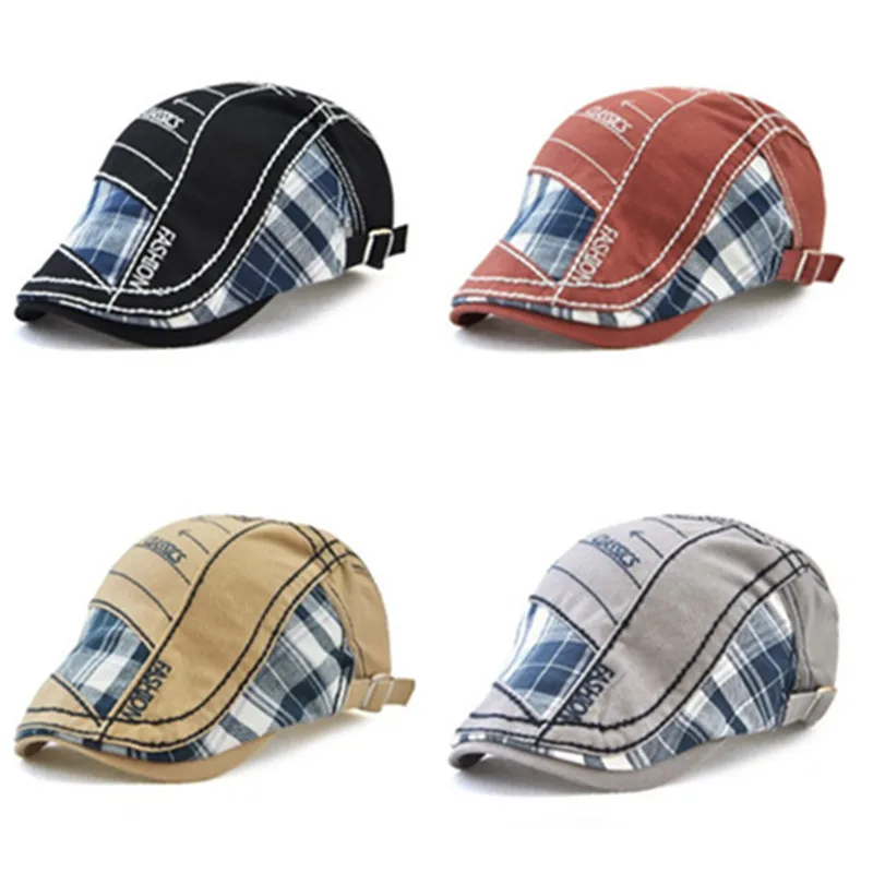 SILOQIN Adjustable New Trend Men's Cotton Berets Letter Embroidery Plaid Cloth Stitching Tongue Caps Wild Visor Snapback Cap
SILOQIN Adjustable New Trend Men's Cotton Berets Letter Embroidery Plaid Cloth Stitching Tongue Caps Wild Visor Snapback Cap
