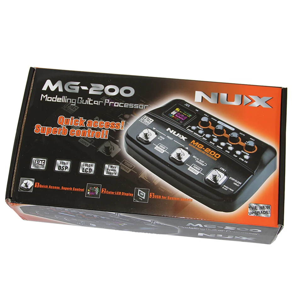 New NUX MG-200 Guitar Modeling Processor Guitar Multi-effects Processor with 55 Effect Models EU Plug Top Quality
New NUX MG-200 Guitar Modeling Processor Guitar Multi-effects Processor with 55 Effect Models EU Plug Top Quality