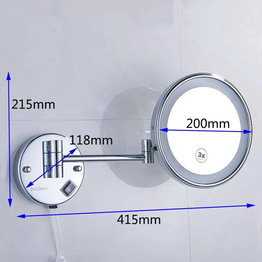Brass LED Lamp Mirror For Bathroom 8" Round Single Sides 1X/3X/5X Bathroom Cosmetic Wall Mount Magnifying Mirror E
Brass LED Lamp Mirror For Bathroom 8" Round Single Sides 1X/3X/5X Bathroom Cosmetic Wall Mount Magnifying Mirror E