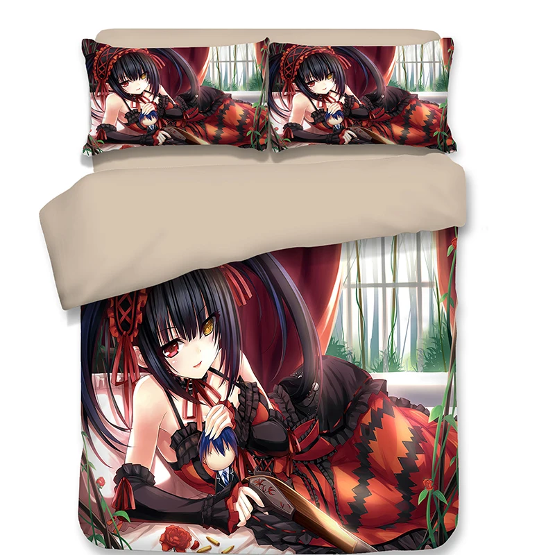 Комплект пододеяльника из японского аниме DATE A LIVE Tokisaki Kurumi постельное белье, хлопковое, с рисунком, 1 пододеяльник и 2 наволочки
Комплект пододеяльника из японского аниме DATE A LIVE Tokisaki Kurumi постельное белье, хлопковое, с рисунком, 1 пододеяльник и 2 наволочки