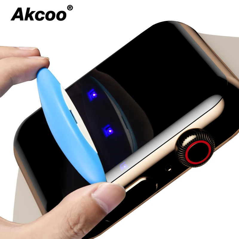 Akcoo UV full glue tempered glass for Apple watch series 5 screen protector full cover film for series 1 2 3 5 38 40 42 44 mm
Akcoo UV full glue tempered glass for Apple watch series 5 screen protector full cover film for series 1 2 3 5 38 40 42 44 mm