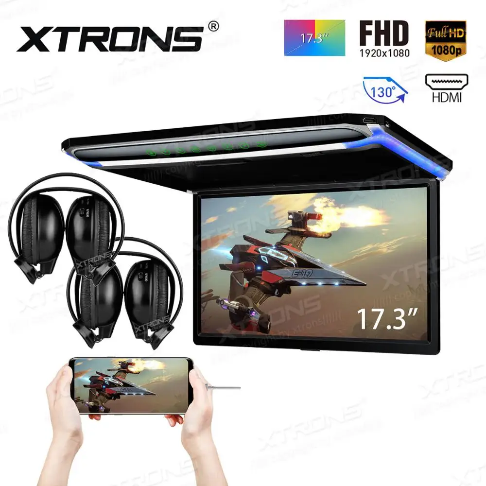 XTRONS 17 3 "FHD ультратонкий 1920*1080P HD цифровой TFT 16:9 монитор с креплением на крышу