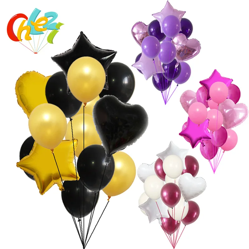 

14 шт. 12 дюймов 18 дюймов Multi Air Фольга воздушные шары с днем День Рождения Декоративные гелиевые шарики, свадьбы, праздника, мяч для вечеринок