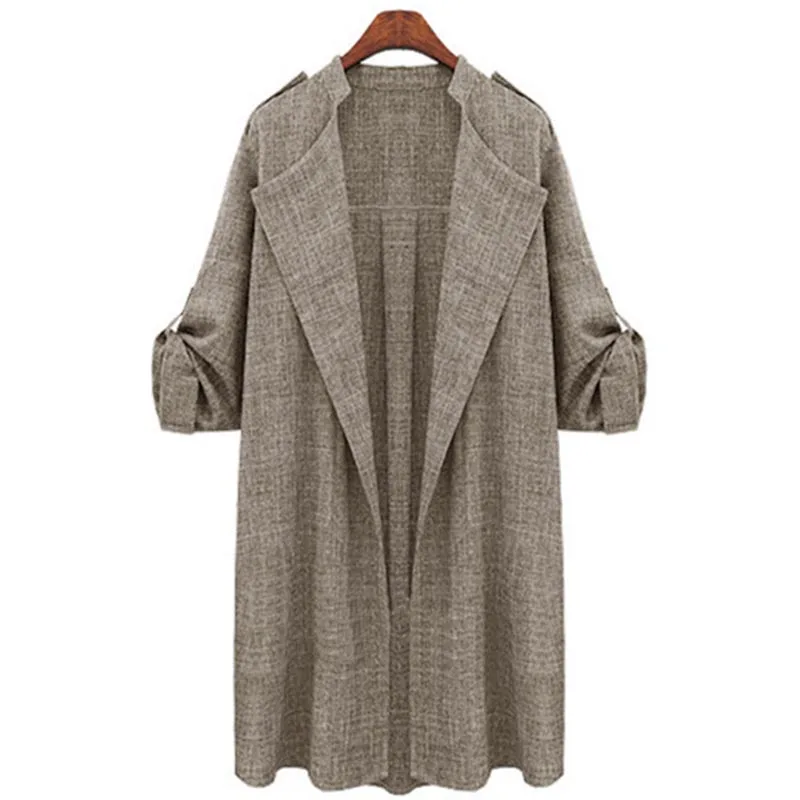 2019autumn and winter women's fat MM autumn loose slim long-sleeved medium long plus size women trench coat
2019autumn and winter women's fat MM autumn loose slim long-sleeved medium long plus size women trench coat