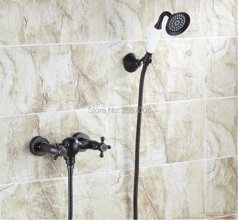 Free shipping Classial Dual Handles faucet Set Black Shower Faucet Handheld Shower Head Hot & Cold Bathroom Faucet Set ZR032
Free shipping Classial Dual Handles faucet Set Black Shower Faucet Handheld Shower Head Hot & Cold Bathroom Faucet Set ZR032
