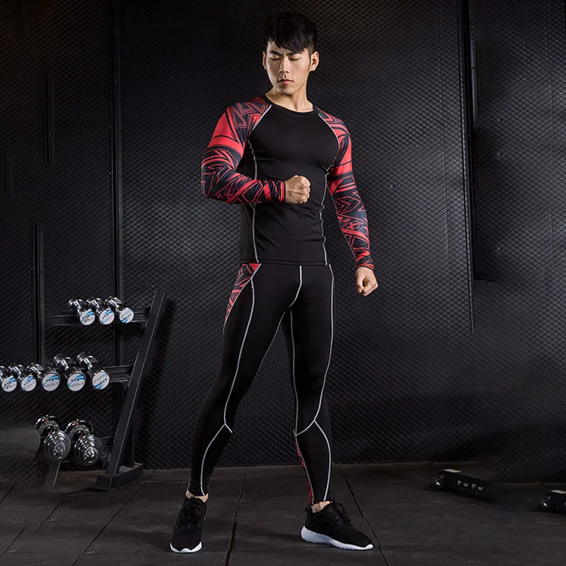 men clothing compression union suit 2 piece tracksuit rashgard kit MMA 3D printed shirt tights long sleeve t shirt men leggings
men clothing compression union suit 2 piece tracksuit rashgard kit MMA 3D printed shirt tights long sleeve t shirt men leggings