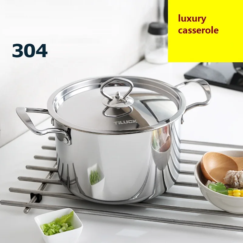 casserole SS#304 food stainless steel soup pot 20cm thickening sauceboxes cooking pot furnace general
casserole SS#304 food stainless steel soup pot 20cm thickening sauceboxes cooking pot furnace general