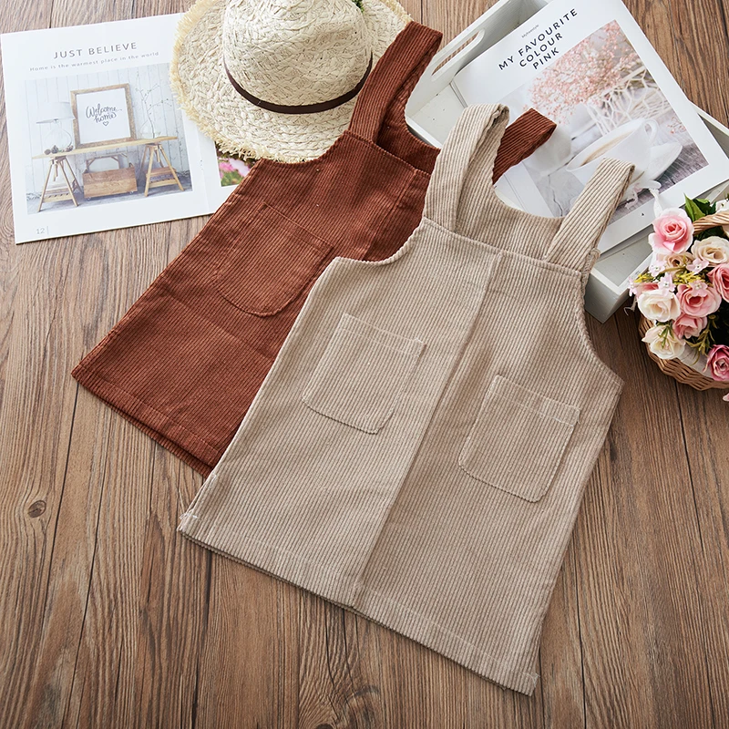 Spring Autumn Baby Girl Corduroy Losse Dress Girls Overall Dresses Female Children Mid-air Pure Color Dress for Kids Girls 2-7T
Spring Autumn Baby Girl Corduroy Losse Dress Girls Overall Dresses Female Children Mid-air Pure Color Dress for Kids Girls 2-7T