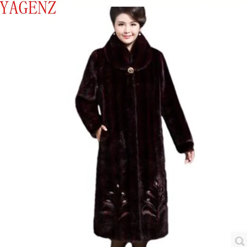 YAGENZ Large size Women clothing the winter fur coat thick imitation mink fur Loose long New Fashion Middle-aged fur coat KG604
YAGENZ Large size Women clothing the winter fur coat thick imitation mink fur Loose long New Fashion Middle-aged fur coat KG604