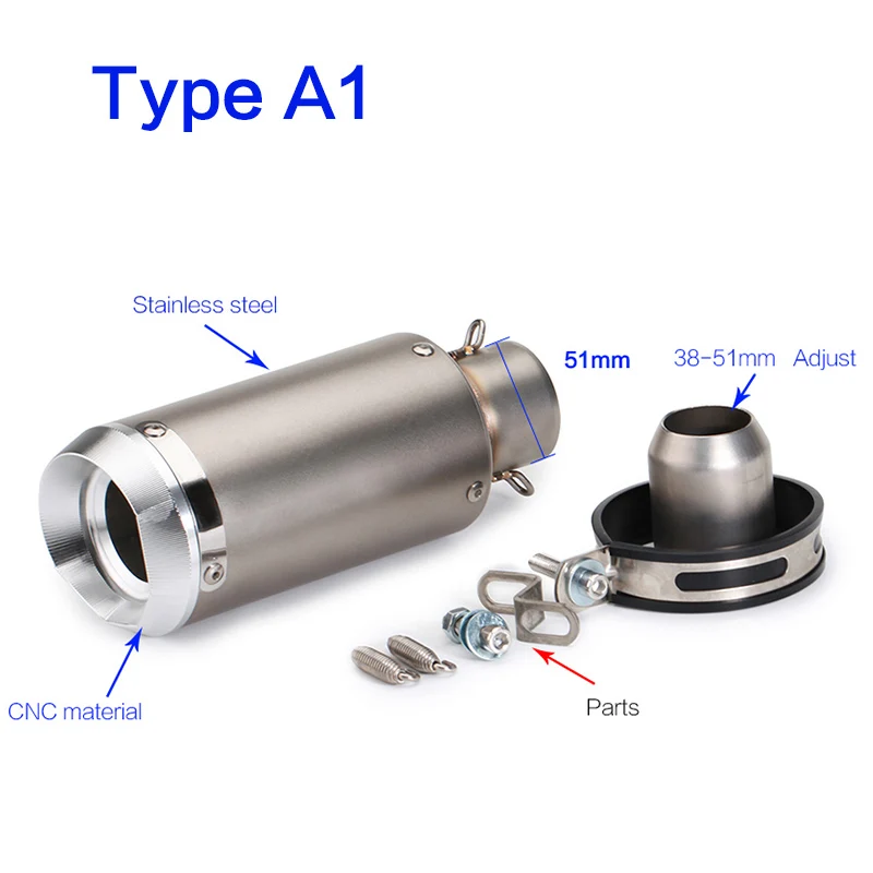 Universal motorcycle muffler exhaust pipe stainless steel modified escape moto for z800 fz1 r6 r25 cbr1000 mt07 er6n r3 sv650
Universal motorcycle muffler exhaust pipe stainless steel modified escape moto for z800 fz1 r6 r25 cbr1000 mt07 er6n r3 sv650