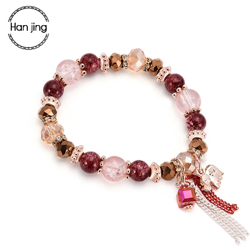 Han Jing luxury Brand Women Crystal Charm Bracelet Elasticity Rope Chain Glass Beads Bracelet Femme Love Jewelry Gifts For Women
Han Jing luxury Brand Women Crystal Charm Bracelet Elasticity Rope Chain Glass Beads Bracelet Femme Love Jewelry Gifts For Women