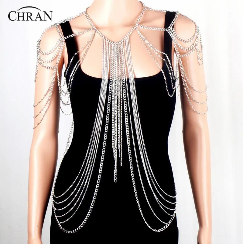 Chran New Halter Lingerie Sexy Showgirl Shoulder Necklace Exotic Bra Chain Harness Slave Full Beach Chain Wear Jewelry BDC824
Chran New Halter Lingerie Sexy Showgirl Shoulder Necklace Exotic Bra Chain Harness Slave Full Beach Chain Wear Jewelry BDC824