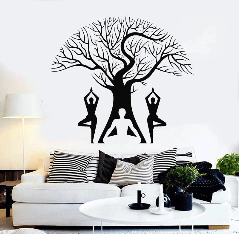 Vinyl wall decal yoga pose tree meditation room Buddhist sticker mural, ladies training room decoration wall stickers YJ12
Vinyl wall decal yoga pose tree meditation room Buddhist sticker mural, ladies training room decoration wall stickers YJ12