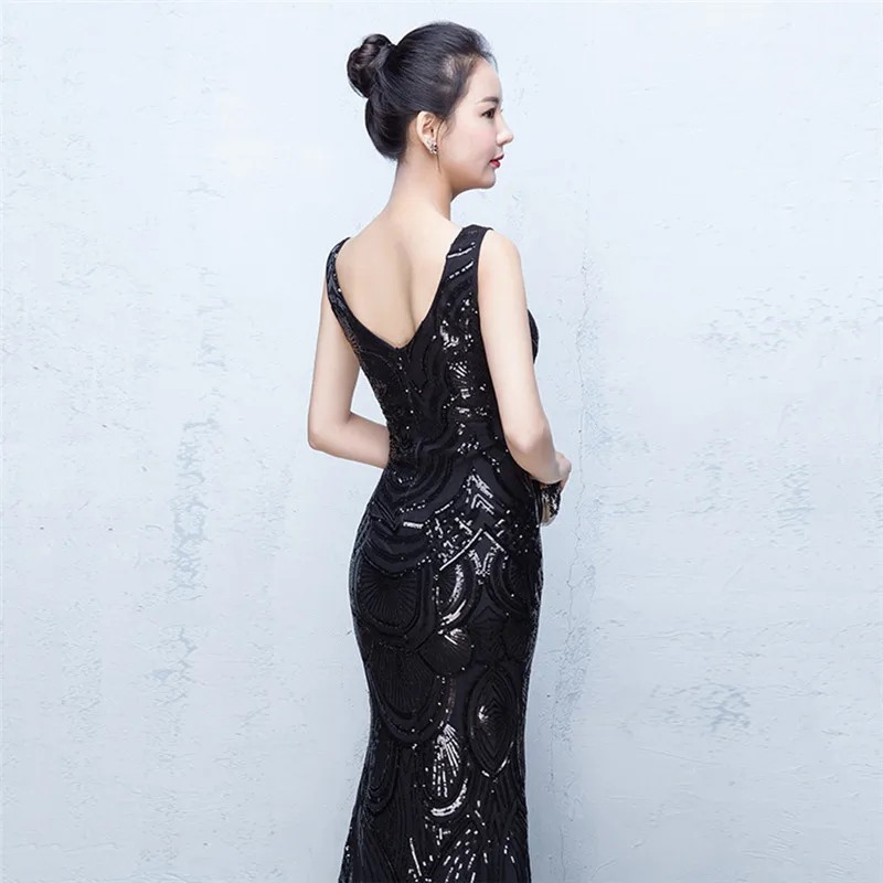 Sladuo Sexy Red Sequined Sleeveless V-Neck Mermaid Toast Clothing Long Floor Elegant Women Party Dress
Sladuo Sexy Red Sequined Sleeveless V-Neck Mermaid Toast Clothing Long Floor Elegant Women Party Dress