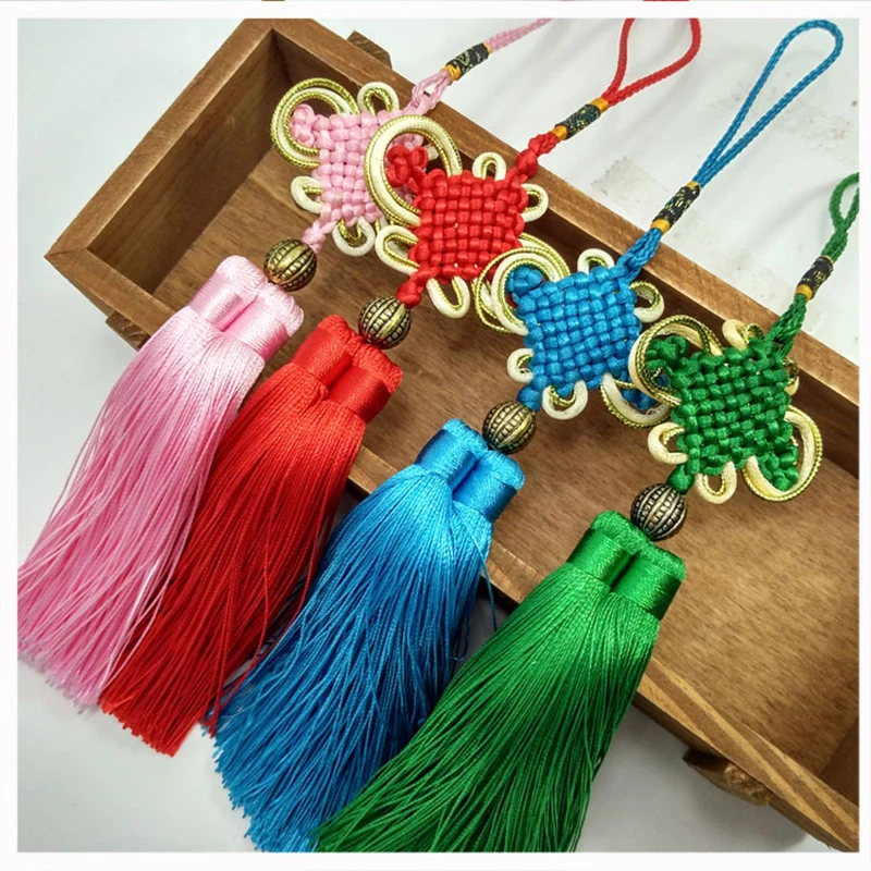 12pcs/lot 12cm Chinese knot double tassel silk fringe sewing tassel trim decorative key tassels for curtains home decoration
12pcs/lot 12cm Chinese knot double tassel silk fringe sewing tassel trim decorative key tassels for curtains home decoration