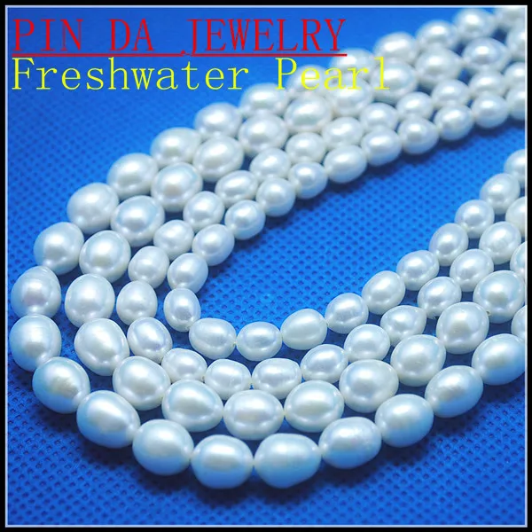 Cultured Freshwater Pearl Beads Accessories DIY beads rice shape 9-10mm 14.5" length hole 0.8mm Grade AA 1 strand
Cultured Freshwater Pearl Beads Accessories DIY beads rice shape 9-10mm 14.5" length hole 0.8mm Grade AA 1 strand