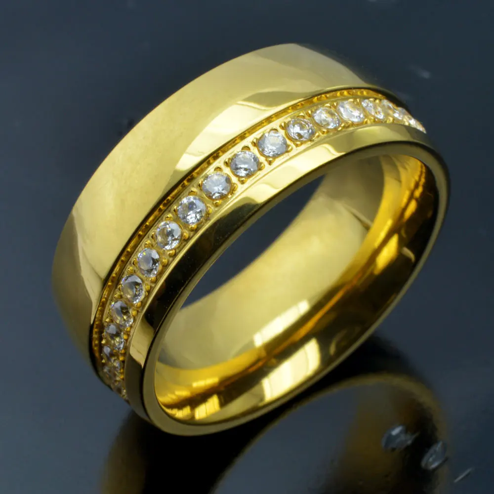 R250MA мужское обручальное кольцо из нержавеющей стали золотого цвета|ring energy|ring
