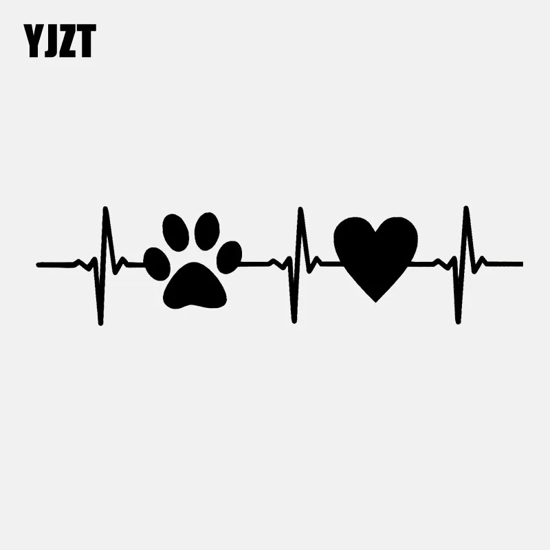 YJZT 18.4CM*4.5CM Pet Paw Heart Lifeline Heartbeat Vinyl Motorcycle Black/Silver Car Sticker C22-1273
YJZT 18.4CM*4.5CM Pet Paw Heart Lifeline Heartbeat Vinyl Motorcycle Black/Silver Car Sticker C22-1273