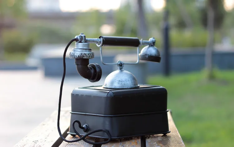 Старинная имитация железного телефона модель винтажного Ретро миниатюры