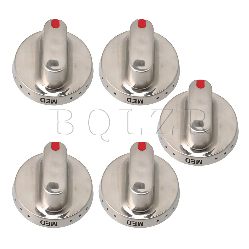 BQLZR Silver Metal Stainless Steel Cooktop Range Oven Knob Control Replace Pack of 5
BQLZR Silver Metal Stainless Steel Cooktop Range Oven Knob Control Replace Pack of 5