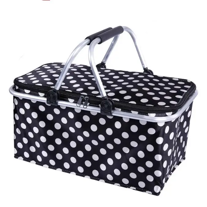 Picnic Baskets Folding Outdoor Camping Cooler Insulated 600D Oxford Aluminum Frame Handles Foldable Shopping Basket SN1626
Picnic Baskets Folding Outdoor Camping Cooler Insulated 600D Oxford Aluminum Frame Handles Foldable Shopping Basket SN1626