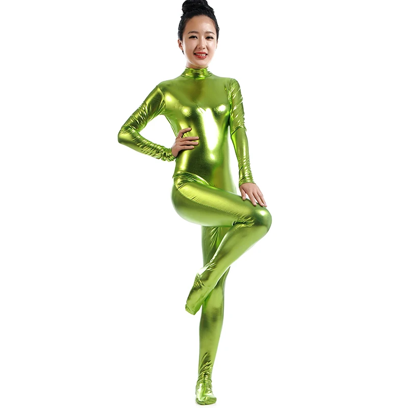 women dance bodysuit shinny Spandex unitards Full Body Skin Tight metallic Jumpsuit rave clothing singer stage costume
women dance bodysuit shinny Spandex unitards Full Body Skin Tight metallic Jumpsuit rave clothing singer stage costume