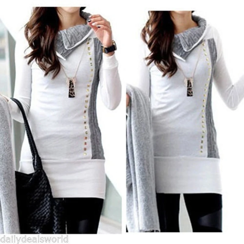 High Quality 2018 Winter New Stylish Women Shirt Turn-Down Collar Ladies Rivet Embellished Long Sleeve Long Hoodies Women Tops
High Quality 2018 Winter New Stylish Women Shirt Turn-Down Collar Ladies Rivet Embellished Long Sleeve Long Hoodies Women Tops