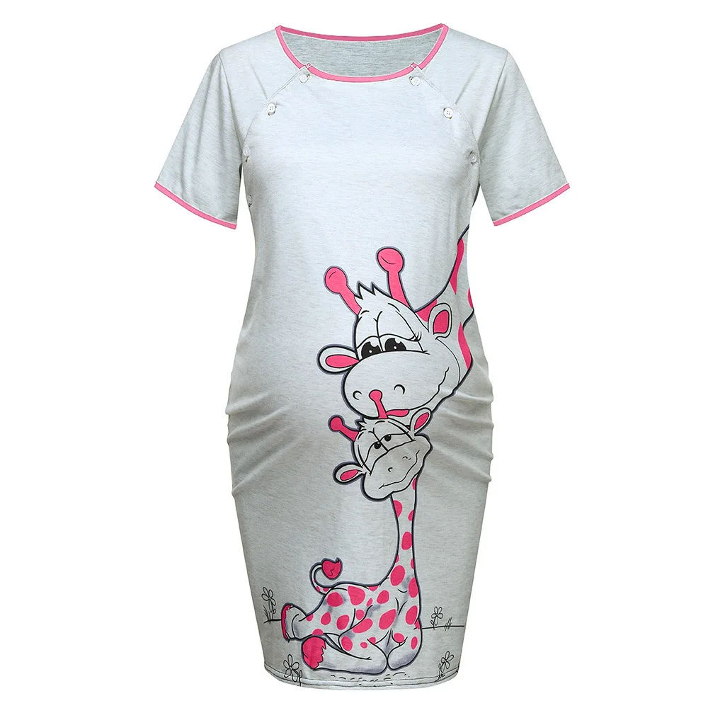OKLADY 2019 Summer Maternity Dress Gray Deer Print Pregnancy Dresses Cartoon Cotton Pregnant Women Breastfeeding Suit L XL XXL
OKLADY 2019 Summer Maternity Dress Gray Deer Print Pregnancy Dresses Cartoon Cotton Pregnant Women Breastfeeding Suit L XL XXL