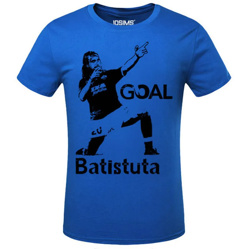 Мужские топы для фитнеса Batigol Gabriel Omar Batistuta рубашки с коротким рукавом и принтом 100%