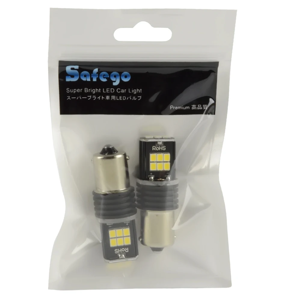 Safego 2pcs 1156 BA15S 1129 1141 LED Car Exterior Light Bulb For Reversing Light ONLY Super Bright Xenon White 15-2835SMD 6000K
Safego 2pcs 1156 BA15S 1129 1141 LED Car Exterior Light Bulb For Reversing Light ONLY Super Bright Xenon White 15-2835SMD 6000K