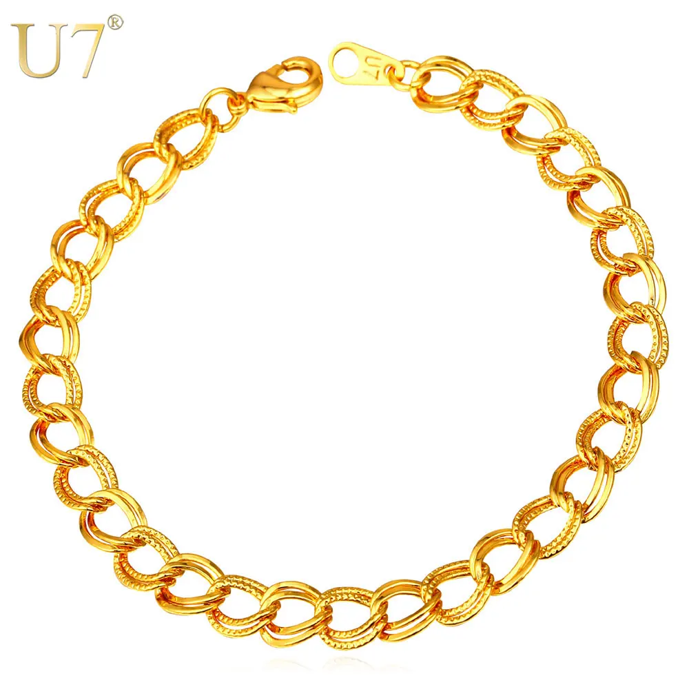 U7 Big Chunky Bracelet Men Jewelry Wholesale Gold Color 20CM 7MM Thick Cuban Chain Men Bracelets H794
U7 Big Chunky Bracelet Men Jewelry Wholesale Gold Color 20CM 7MM Thick Cuban Chain Men Bracelets H794