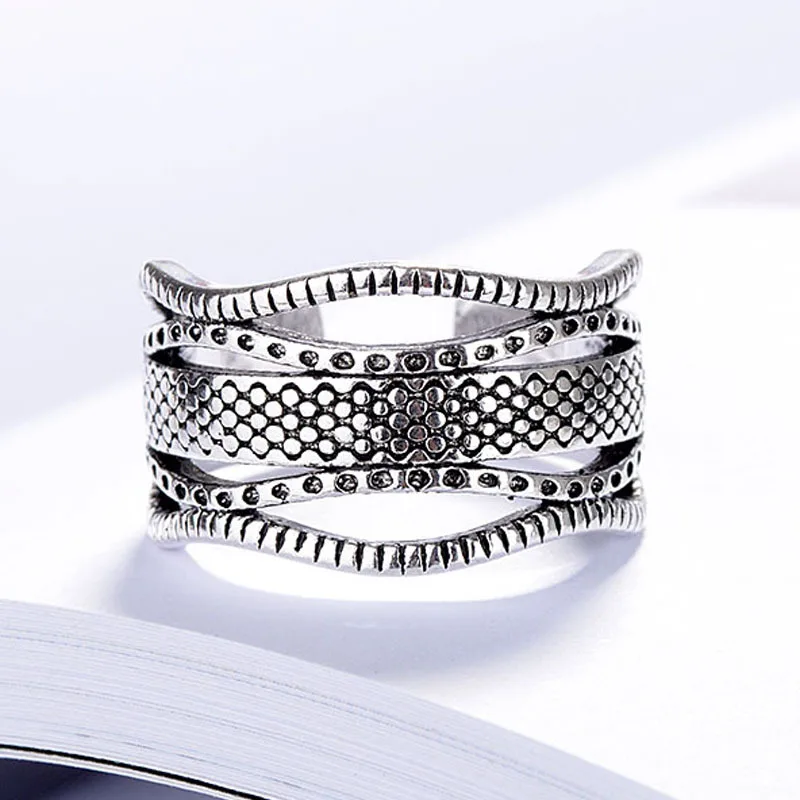 MEYRROYU 925 Sterling Silver Fashion Retro Pattern Punk Style Rings Thai Silver Men and Women Party Accessories Open Ring
MEYRROYU 925 Sterling Silver Fashion Retro Pattern Punk Style Rings Thai Silver Men and Women Party Accessories Open Ring