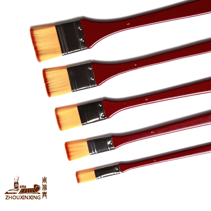 Zhouxinxing Nylon hair scrubbing brush wooden rod 5pcs oil painting water chalk painting brush paint acrylic brush Art supplies
Zhouxinxing Nylon hair scrubbing brush wooden rod 5pcs oil painting water chalk painting brush paint acrylic brush Art supplies