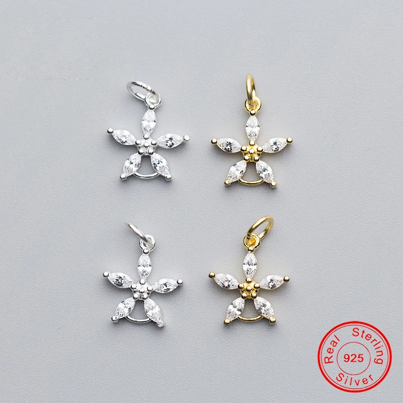 UQBing Wholesale Luxury 925 Sterling Silver CZ Zircon Flower Charms Pendants Fits For DIY Bracelet Jewelry Findings Accessories
UQBing Wholesale Luxury 925 Sterling Silver CZ Zircon Flower Charms Pendants Fits For DIY Bracelet Jewelry Findings Accessories
