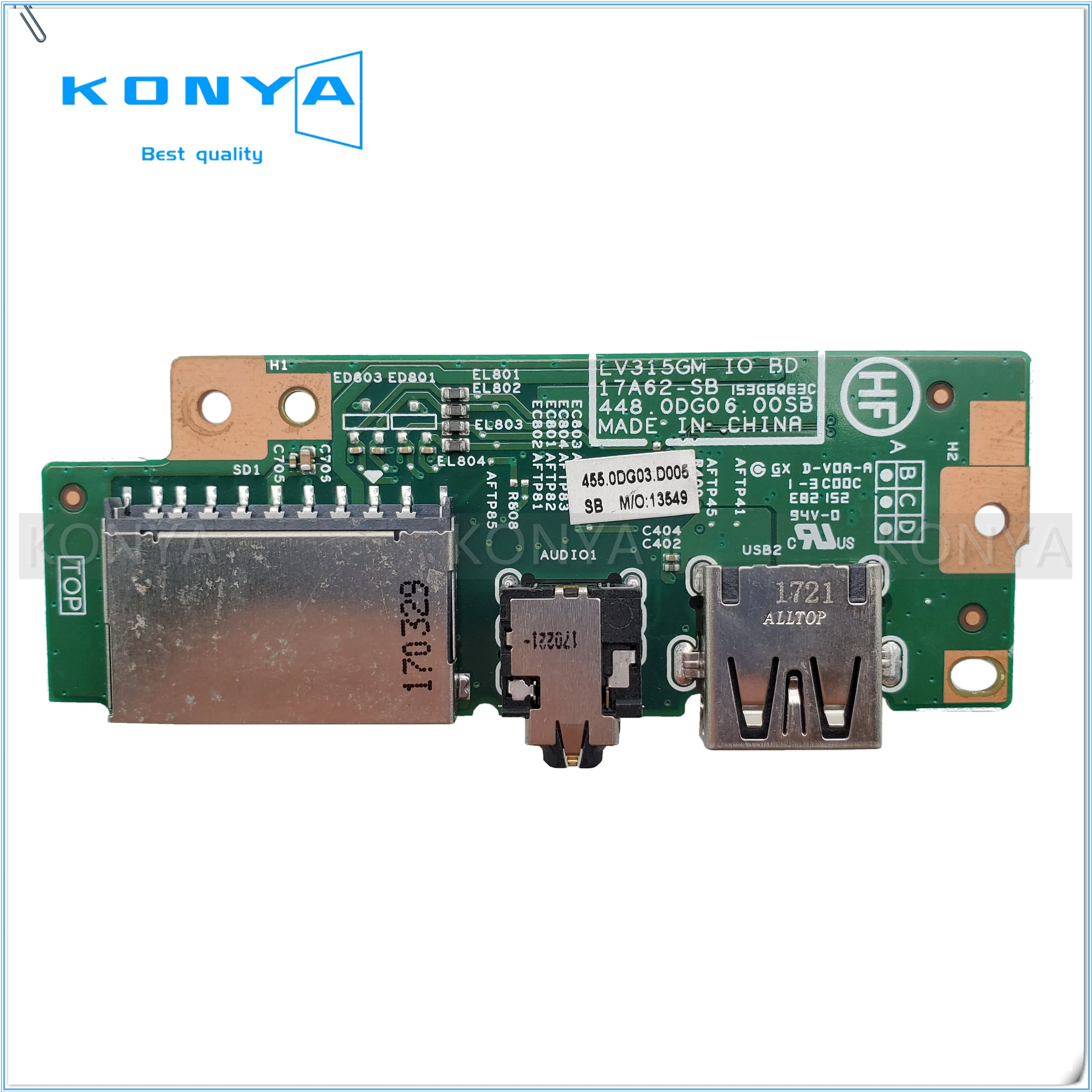 Оригинальный Для lenovo V130 15 карта плата считывателя аудио панель/USB Панель 448.0DG06.00SB