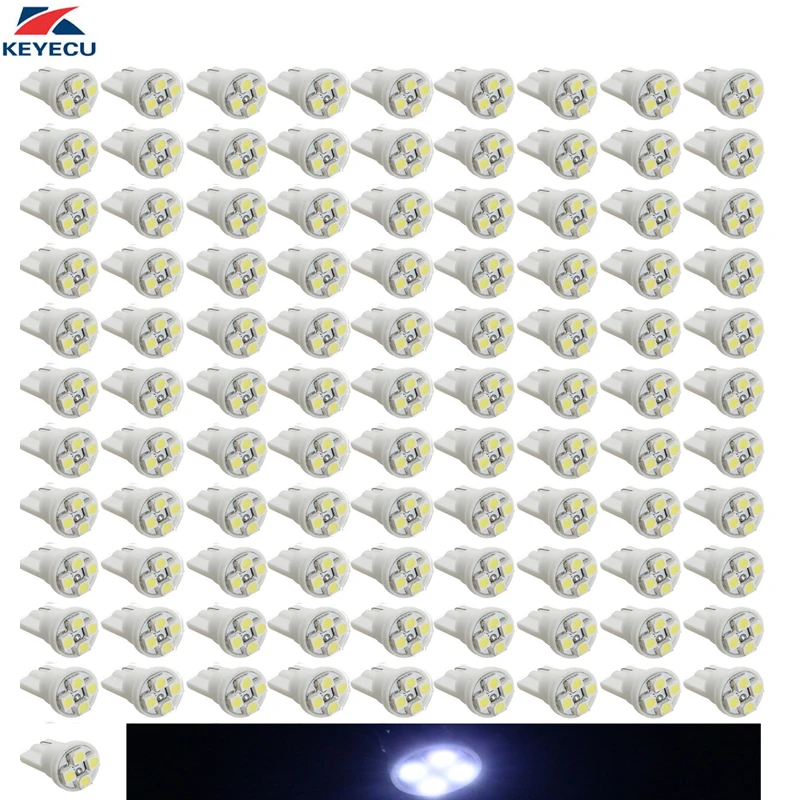 KEYECU 50 шт. T10 W5W 194 2835 4SMD LED Автомобильный интерьер купольная карта приборной панели лампы для чтения номерных знаков
KEYECU 50 шт. T10 W5W 194 2835 4SMD LED Автомобильный интерьер купольная карта приборной панели лампы для чтения номерных знаков