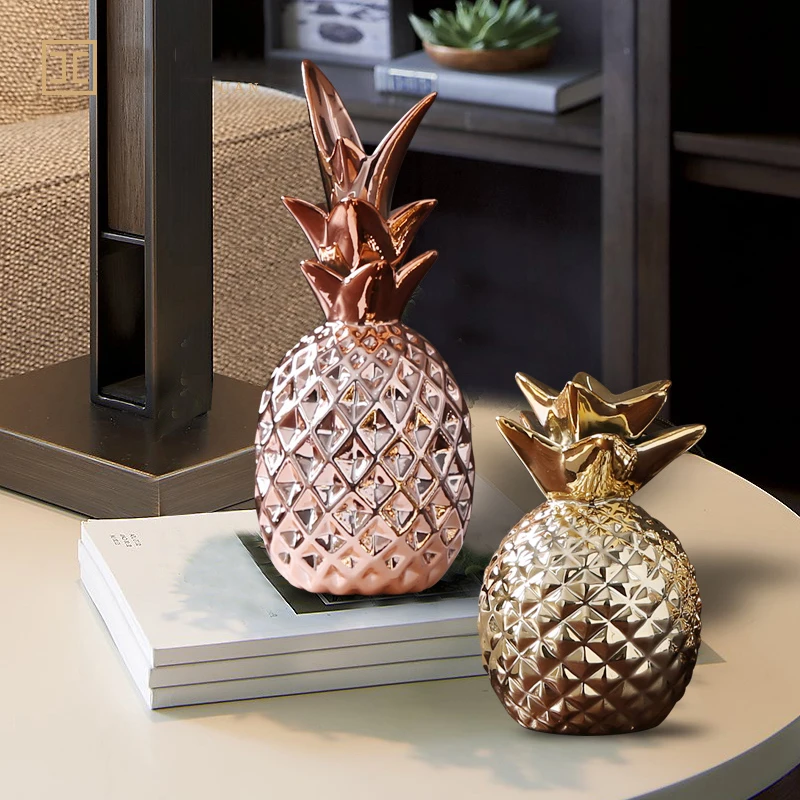 Nordic ceramic golden pineapple ornament decoration Modern home decoration living room window display props ornament craft
Nordic ceramic golden pineapple ornament decoration Modern home decoration living room window display props ornament craft