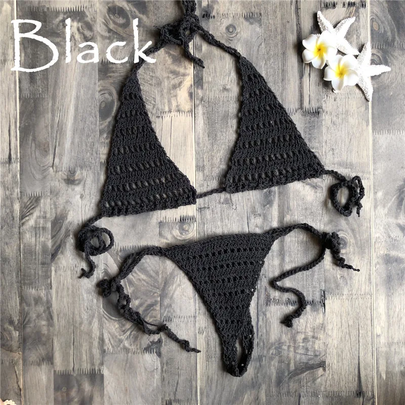 New Handmade sexy crochet micro bikini Set Sexy Black Lingerie Set mini bikini Sunbathing micro swimwear
New Handmade sexy crochet micro bikini Set Sexy Black Lingerie Set mini bikini Sunbathing micro swimwear