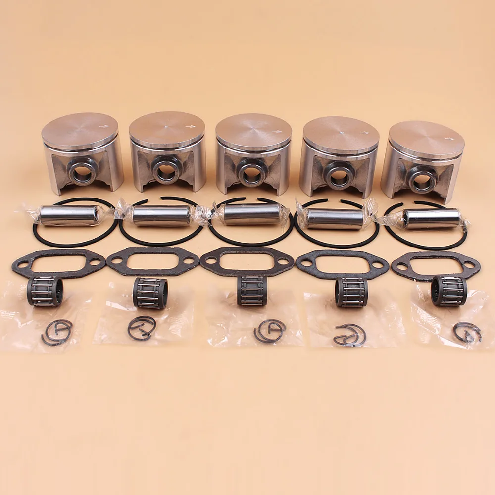 5Pcs/lot 50mm Piston Muffler Gasket Kit For JONSERED 670, 670 Champ, 670 Super Chainsaw Engine Motor Parts
5Pcs/lot 50mm Piston Muffler Gasket Kit For JONSERED 670, 670 Champ, 670 Super Chainsaw Engine Motor Parts