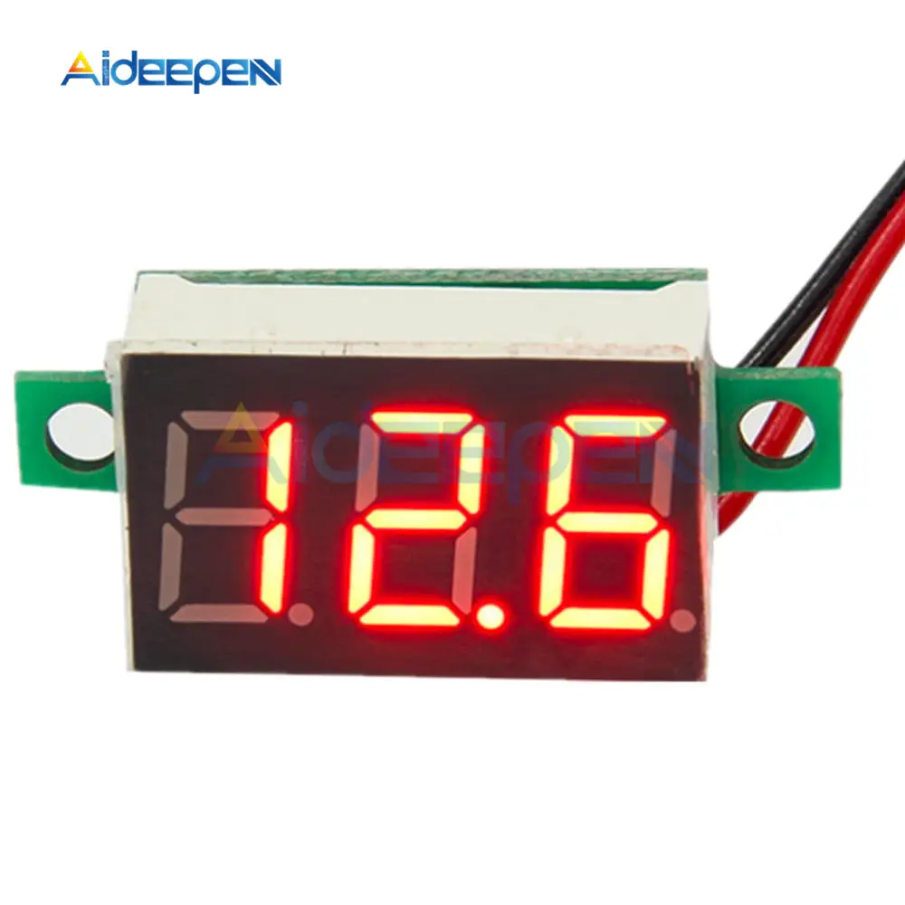 0.36 Inch Mini LED Digital Voltmeter Red Panel Voltage Meter DC 4-30V 3-Digit Display Adjustment Voltmeter
0.36 Inch Mini LED Digital Voltmeter Red Panel Voltage Meter DC 4-30V 3-Digit Display Adjustment Voltmeter